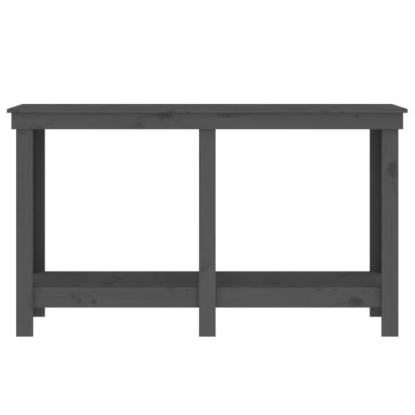 vidaXL Pracovná lavica sivá 140x50x80 cm masívna borovica – Obrázok 5