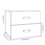 vidaXL Nástenný nočný stolík čierny 50x36x40 cm – Obrázok 10