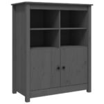 vidaXL Komoda sivá 83x41,5x100 cm borovicový masív – Obrázok 2