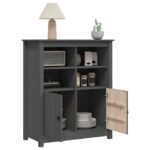 vidaXL Komoda sivá 83x41,5x100 cm borovicový masív – Obrázok 5