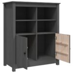vidaXL Komoda sivá 83x41,5x100 cm borovicový masív – Obrázok 7