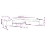 vidaXL Stojan na monitor medovo-hnedý 100x27,5x15 cm masívna borovica – Obrázok 8