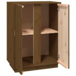 vidaXL Komoda medovohnedá 60x35x80 cm borovicový masív – Obrázok 8