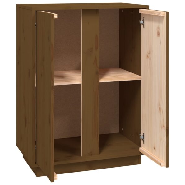vidaXL Komoda medovohnedá 60x35x80 cm borovicový masív – Obrázok 8