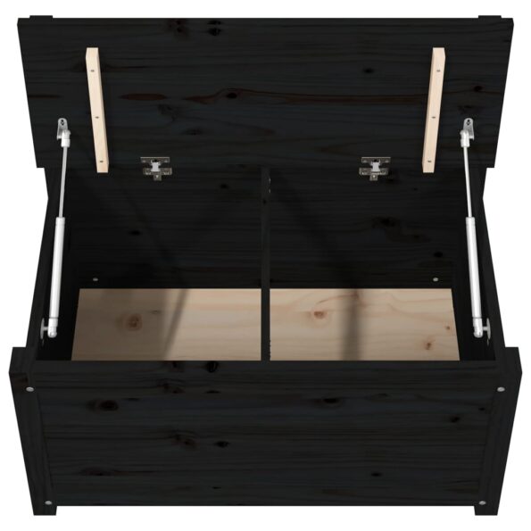 vidaXL Lavička čierna 80x41x77 cm masívne borovicové drevo – Obrázok 9