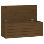 vidaXL Úložný box medovo-hnedý 89x36,5x33 cm masívna borovica – Obrázok 2