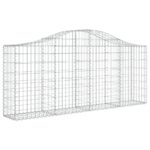 vidaXL Oblúkový gabionový kôš 200x30x80/100 cm pozinkované železo – Obrázok 2