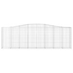 vidaXL Oblúkový gabionový kôš 400x50x120/140 cm pozinkované železo – Obrázok 3