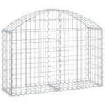 vidaXL Oblúkový gabionový kôš 100x30x60/80 cm pozinkované železo – Obrázok 2