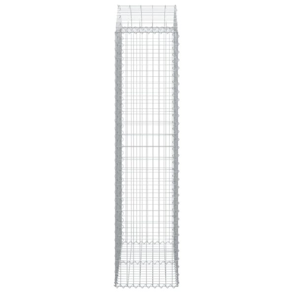 vidaXL Oblúkový gabionový kôš 100x50x200/220 cm pozinkované železo – Obrázok 4