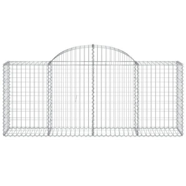 vidaXL Oblúkový gabionový kôš 200x50x80/100 cm pozinkované železo – Obrázok 3