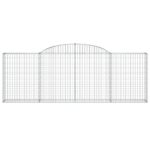 vidaXL Oblúkový gabionový kôš 300x30x100/120 cm pozinkované železo – Obrázok 3
