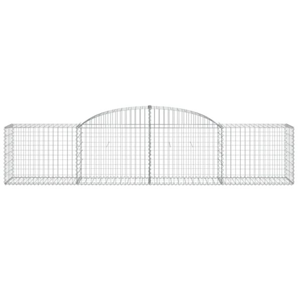 vidaXL Oblúkový gabionový kôš 300x50x60/80 cm pozinkované železo – Obrázok 3