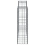 vidaXL Oblúkový gabionový kôš 300x50x160/180 cm pozinkované železo – Obrázok 4