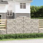 vidaXL Oblúkový gabionový kôš 300x50x160/180 cm pozinkované železo