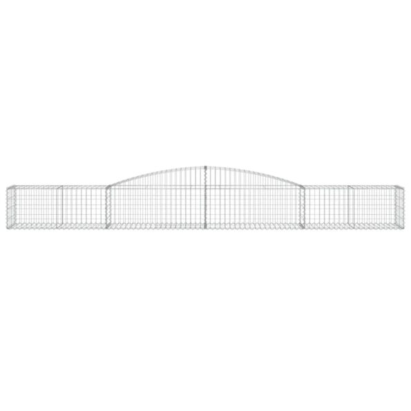 vidaXL Oblúkový gabionový kôš 400x50x40/60 cm pozinkované železo – Obrázok 3