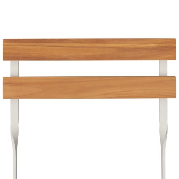 vidaXL 5-dielna skladacia bistro súprava akáciový masív a oceľ – Obrázok 7