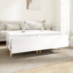 vidaXL Bočné stolíky 2 ks vysoký lesk biele 50x46x35 cm spracov. drevo – Obrázok 3