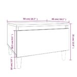 vidaXL Bočné stolíky 2 ks vysoký lesk biele 50x46x35 cm spracov. drevo – Obrázok 12