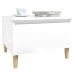 vidaXL Bočné stolíky 2 ks vysoký lesk biele 50x46x35 cm spracov. drevo – Obrázok 5