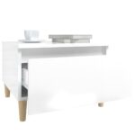 vidaXL Bočné stolíky 2 ks vysoký lesk biele 50x46x35 cm spracov. drevo – Obrázok 6
