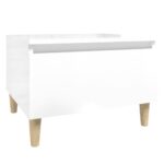 vidaXL Bočné stolíky 2 ks vysoký lesk biele 50x46x35 cm spracov. drevo – Obrázok 7