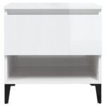 vidaXL Bočné stolíky 2 ks vysoký lesk biele 50x46x50 cm spracov. drevo – Obrázok 7