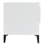vidaXL Bočné stolíky 2 ks vysoký lesk biele 50x46x50 cm spracov. drevo – Obrázok 9