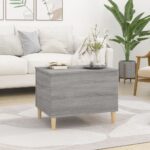 vidaXL Konferenčný stolík sivý sonoma 60x44,5x45 cm spracované drevo – Obrázok 3