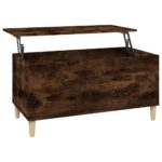 vidaXL Konferenčný stolík dymový dub 90x44,5x45 cm spracované drevo – Obrázok 2