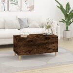 vidaXL Konferenčný stolík dymový dub 90x44,5x45 cm spracované drevo – Obrázok 3