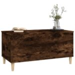 vidaXL Konferenčný stolík dymový dub 90x44,5x45 cm spracované drevo – Obrázok 4