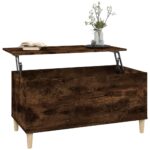 vidaXL Konferenčný stolík dymový dub 90x44,5x45 cm spracované drevo – Obrázok 5