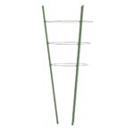 vidaXL Podpery pre záhradné rastliny s 3 krúžkami 5ks zelené 75cm oceľ – Obrázok 6
