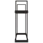 vidaXL Stojan na palivové drevo čierny 110x35x108,5cm masívna borovica – Obrázok 6