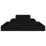 vidaXL Kvetináč čierny 80x80x27 cm borovicový masív – Obrázok 4