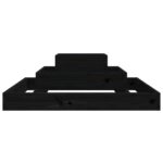 vidaXL Kvetináč čierny 80x80x27 cm borovicový masív – Obrázok 5