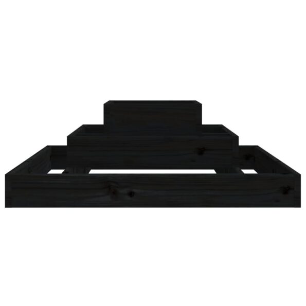 vidaXL Kvetináč čierny 80x80x27 cm borovicový masív – Obrázok 5