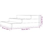 vidaXL Kvetináč biely 78x78x27 cm borovicový masív – Obrázok 7