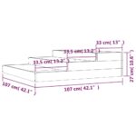 VidaXL Kvetináč 107x107x27 cm masívna borovica – Obrázok 7