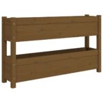 vidaXL Kvetináč medovohnedý 112x25x66 cm borovicový masív – Obrázok 2