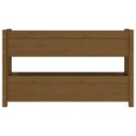vidaXL Kvetináč medovohnedý 112x25x66 cm borovicový masív – Obrázok 5