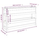 vidaXL Kvetináč medovohnedý 112x25x66 cm borovicový masív – Obrázok 9