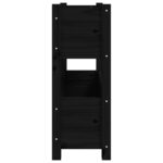 vidaXL Kvetináč čierny 77x25x66 cm borovicový masív – Obrázok 6