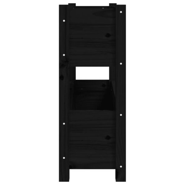 vidaXL Kvetináč čierny 77x25x66 cm borovicový masív – Obrázok 6