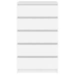 vidaXL Zásuvková skrinka biela 60x36x103 cm spracované drevo – Obrázok 6