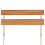 vidaXL Skladacie bistro stoličky 4 ks akáciový masív a oceľ – Obrázok 8