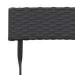 vidaXL 3-dielna skladacia bistro súprava čierna polyratanová – Obrázok 8