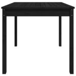 vidaXL Záhradný stolík čierny 82,5x82,5x76 cm borovicový masív – Obrázok 6