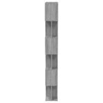 vidaXL Knižnica/priehradka sivá sonoma 80x24x192 cm spracované drevo – Obrázok 6